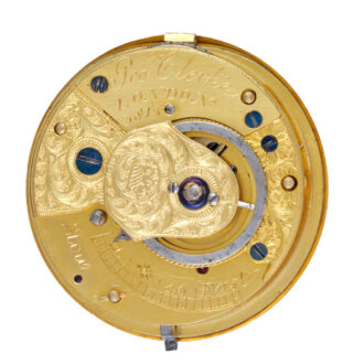 An English verge with gold dial in an gold case Circa 1815
