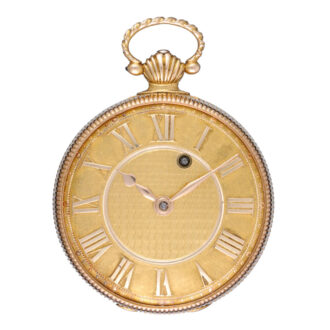 An English verge with gold dial in an gold case Circa 1815
