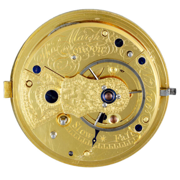 An English Tic Tac escapement gilt pair cased watch Circa 1815 An English Tic Tac escapement gilt pair cased watch Circa 1815