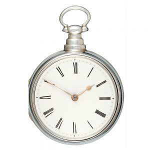 An English debaufre pocket watch in silver pair cases Circa 1815