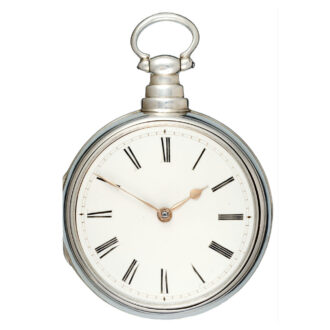 An English debaufre pocket watch in silver pair cases Circa 1815