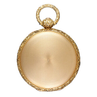 An English cylinder watch in a decorative gold case Circa 1816 An English cylinder watch in a decorative gold case Circa 1816
