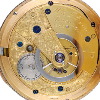 An English cylinder watch in a decorative gold case Circa 1816 An English cylinder watch in a decorative gold case Circa 1816