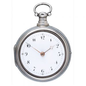 An English verge pocket watch in silver pair cases Circa 1817