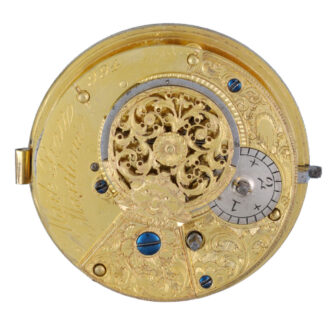 An English verge pocket watch in silver pair cases Circa 1817
