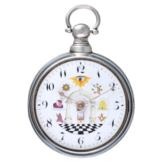 An English verge with Masonic dial in silver pair cases Circa 1818