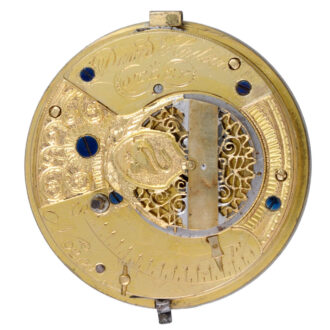 An English verge with Masonic dial in silver pair cases Circa 1818
