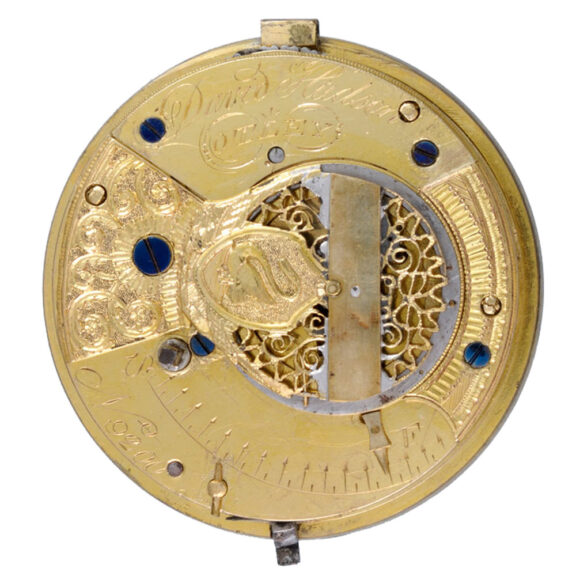 An English verge with Masonic dial in silver pair cases Circa 1818 An English verge with Masonic dial in silver pair cases Circa 1818