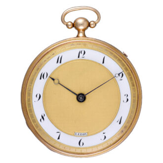 A French cylinder with rare pull repeat in a gold case Circa 1820