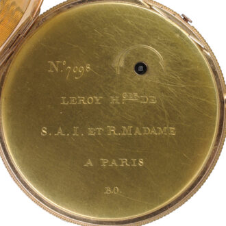 A French cylinder with rare pull repeat in a gold case Circa 1820