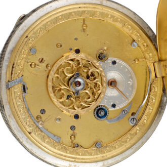 A silver French quarter repeating verge automaton Circa 1820