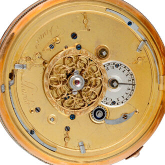 A gold Swiss quarter repeating verge automaton Circa 1820