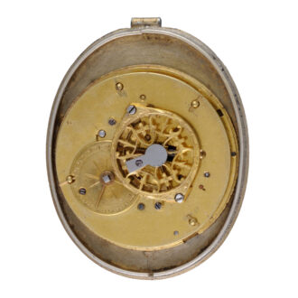 An Austrian verge in a decorative enamel oval case Circa 1820