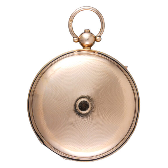 A Swiss verge clockwatch in a gold open face case Circa 1820 A Swiss verge clockwatch in a gold open face case Circa 1820