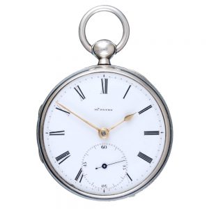 A Swiss debaufre escapement in a silver case Circa 1820
