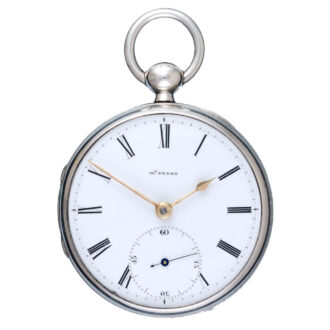 A Swiss debaufre escapement in a silver case Circa 1820