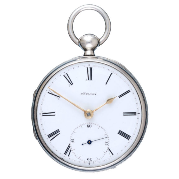 A Swiss debaufre escapement in a silver case Circa 1820