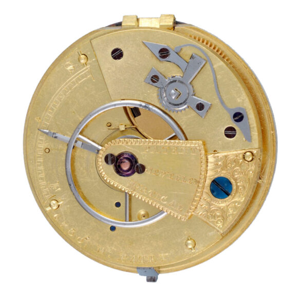 A Swiss debaufre escapement in a silver case Circa 1820 A Swiss debaufre escapement in a silver case Circa 1820
