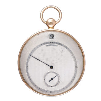 A slim gold French cylinder with digital hours Circa 1820 A slim gold French cylinder with digital hours Circa 1820