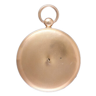 pa189b A slim gold French cylinder with digital hours Circa 1820