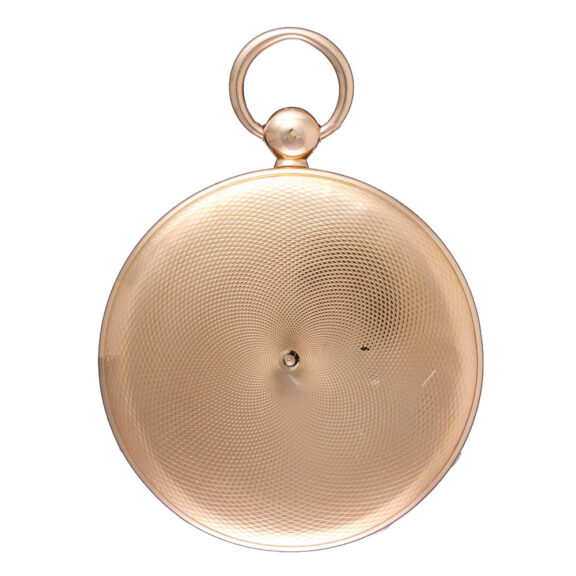 pa189b A slim gold French cylinder with digital hours Circa 1820