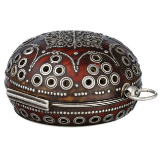 Alarm watch with calender and tortoiseshell pair cases Circa 1695