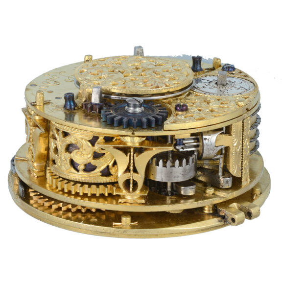 Alarm watch with calender and tortoiseshell pair cases Circa 1695 Alarm watch with calender and tortoiseshell pair cases Circa 1695