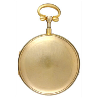 A French quarter repeating verge in a silver gilt case Circa 1820