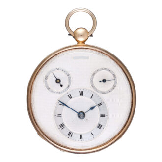 An unusual gold Swiss cylinder watch with calendar Circa 1820