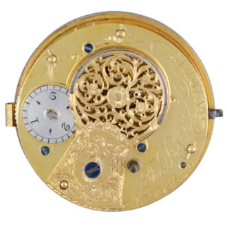 An English verge pocket watch in silver pair cases Circa 1820