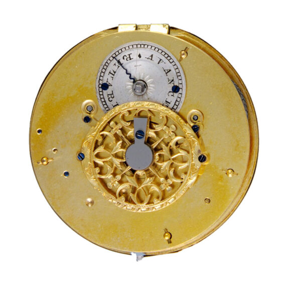 A Swiss verge in a ruby set three colour gold case Circa 1820 A Swiss verge in a ruby set three colour gold case Circa 1820