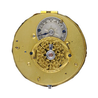 A Swiss verge in an unusual three colour gold case Circa 1820