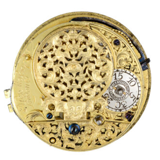 English silver champleve dial verge in silver pair cases Circa 1695