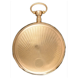 A French quarter repeating verge in a gold case Circa 1820