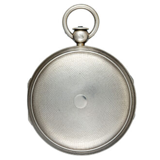 A French verge alarm in a silver gilt open face case Circa 1820
