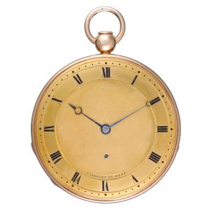 A gold quarter repeating ruby cylinder by Breguet Circa 1821