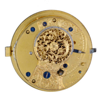 A very heavy English verge watch in pair cases Circa 1824