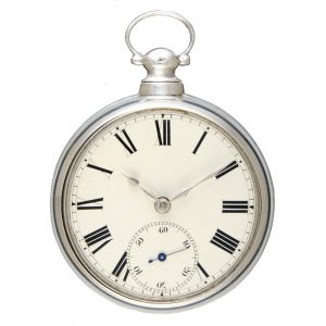 An English Massey lever watch in silver pair cases Circa 1824
