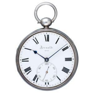 An English chronometer by Arnold in a silver case Circa 1825