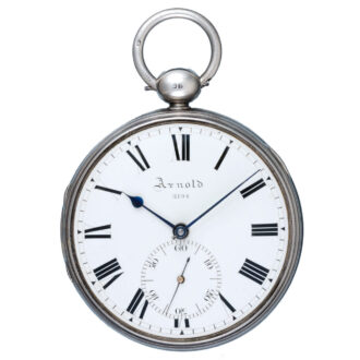 An English chronometer by Arnold in a silver case Circa 1825