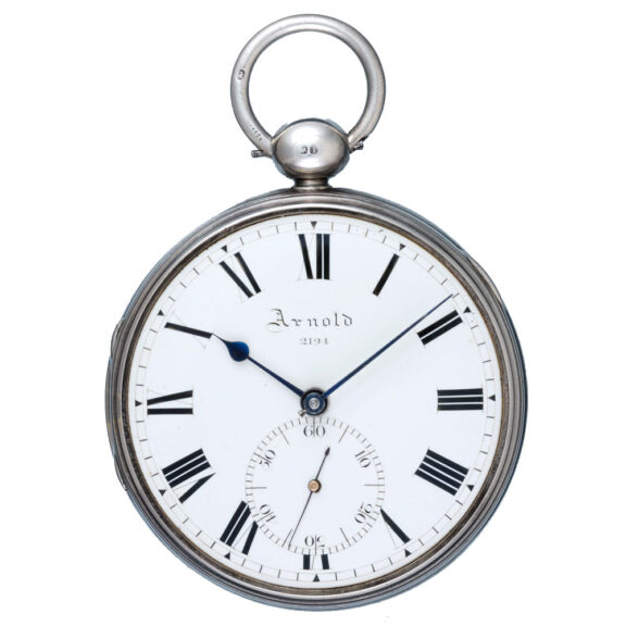 An English chronometer by Arnold in a silver case Circa 1825