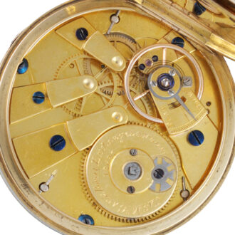 English 18K gold duplex Lépine pocket watch Circa 1827