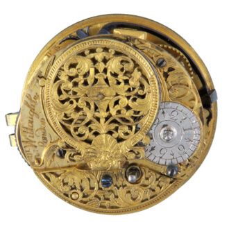 English verge with champleve dial in silver pair cases Circa 1700