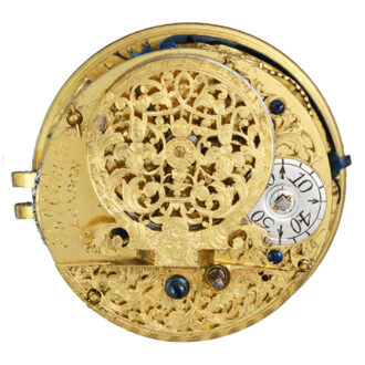 Pocket watch with silver champleve dial in pair cases circa 1700 Pocket watch with silver champleve dial in pair cases circa 1700