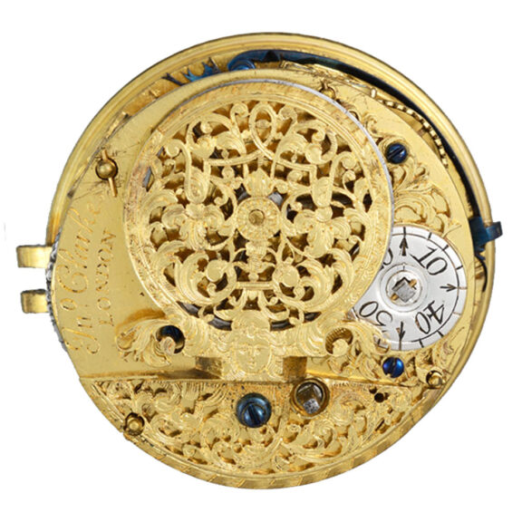 Pocket watch with silver champleve dial in pair cases circa 1700 Pocket watch with silver champleve dial in pair cases circa 1700
