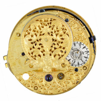 English calendar verge watch in gold pair cases Circa 1709