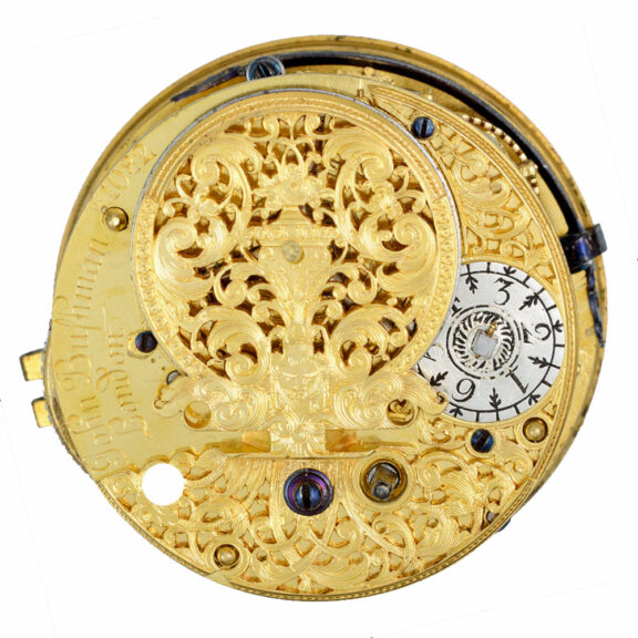 English calendar verge watch in gold pair cases Circa 1709 English calendar verge watch in gold pair cases Circa 1709