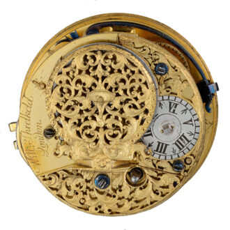 English verge with champleve dial in gold pair cases circa 1710