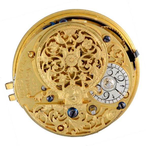 English silver champleve dial verge pocket watch Circa 1715 English silver champleve dial verge pocket watch Circa 1715