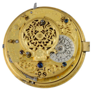 English clockwatch in gilt metal and underpainted horn Circa 1720